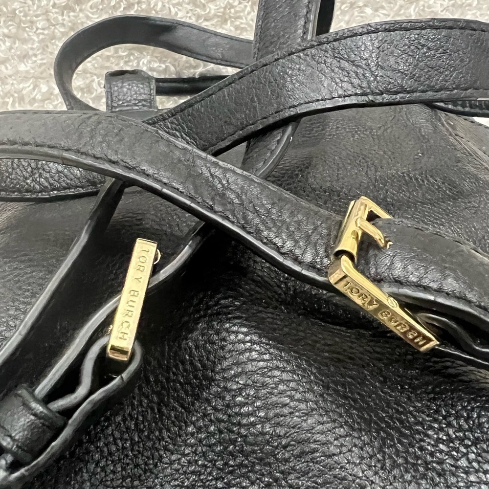 Tory Burch Leather Drawstring Backpack - Picture 7 of 16